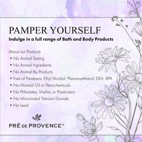 Pré de Provence Rose Petal soap bar featuring luxurious lather and lasting fragrance.