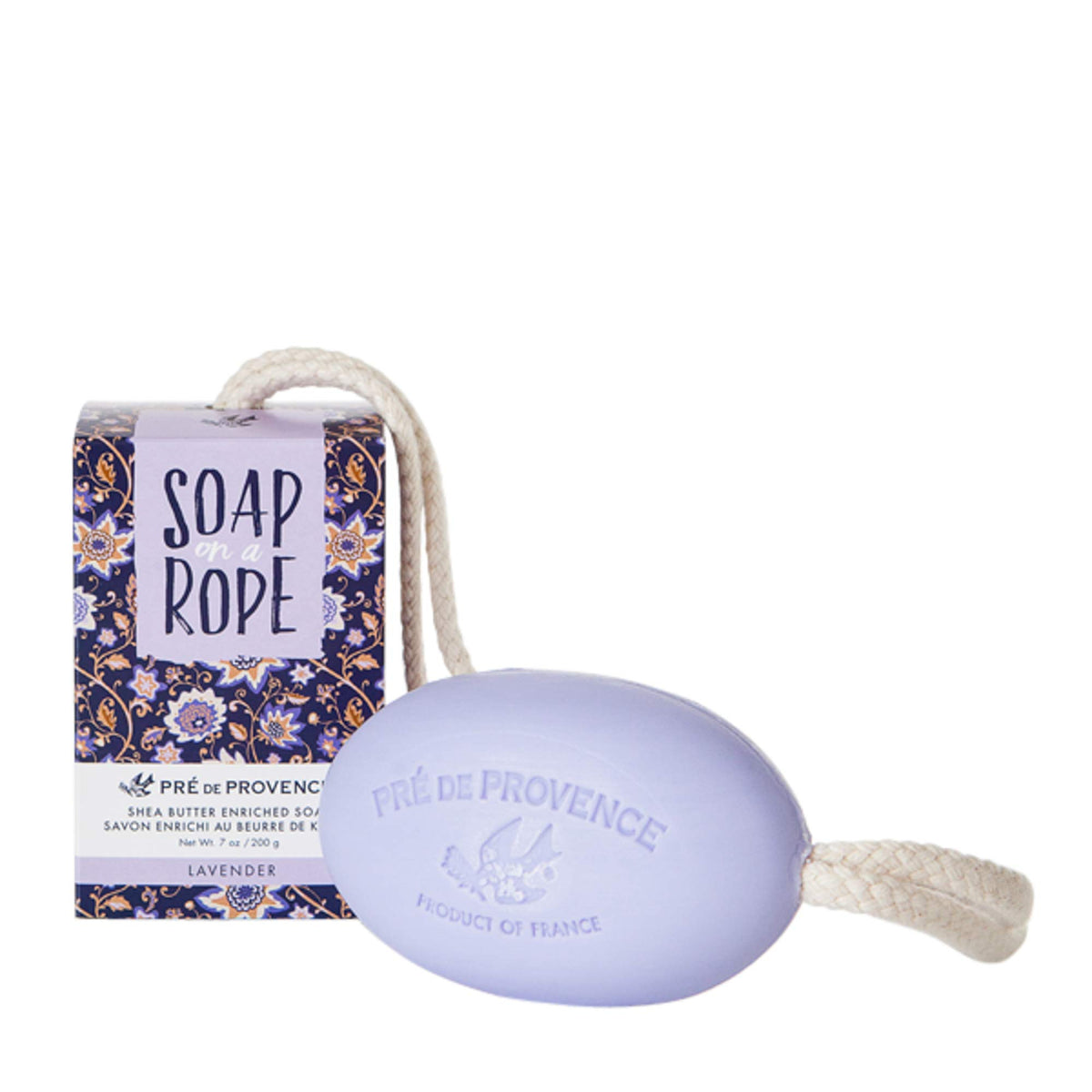 Pre de Provence lavender soap on a rope with long-lasting scent