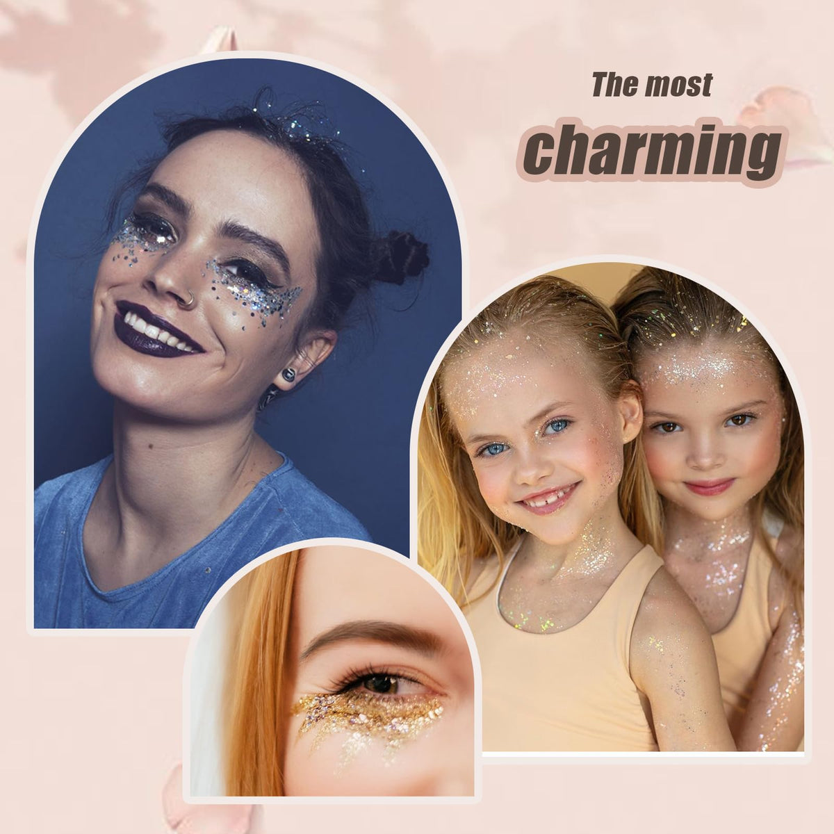 Prehot festival glitter set includes 30ml tubes in ten colors for versatile looks.