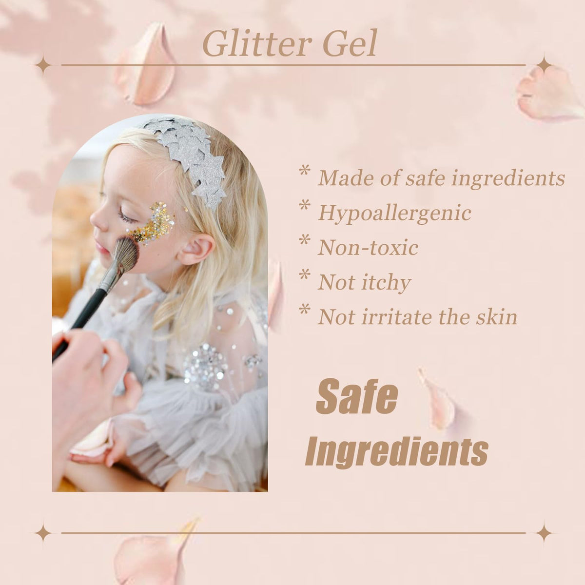 Prehot hair glitter sparkles for bold shine at concerts and events.
