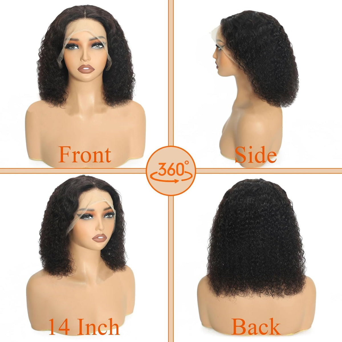 PREMAY 200% density short curly wig adds fullness and bounce