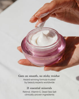 Premier BioX cream application demonstrates a non-greasy finish suitable for routine use.