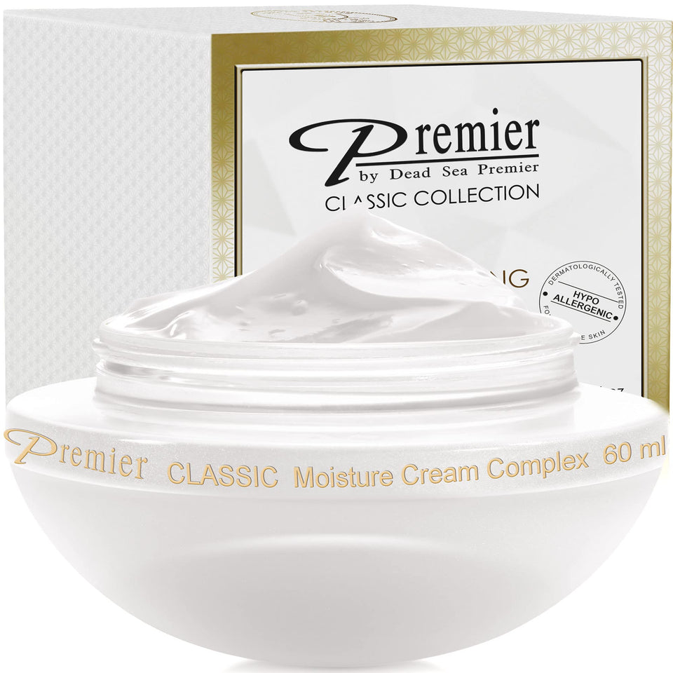 Premier Dead Sea Classic moisture cream jar delivering rich hydration