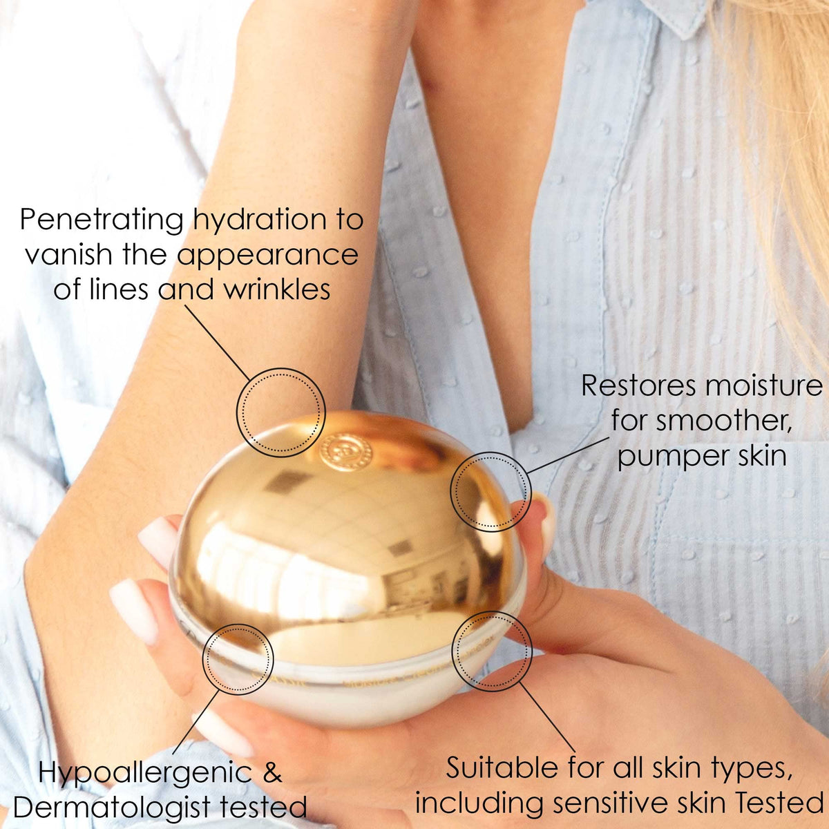 Premier Dead Sea Classic moisture cream texture close-up shows lightweight non-greasy feel
