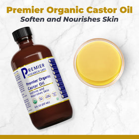Premier Research Labs castor oil for hair and lashes, moisture boost