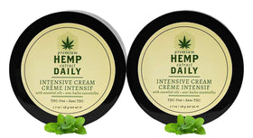 Premium Hemp Extract Daily Cream classic mint packaging for convenient daily use