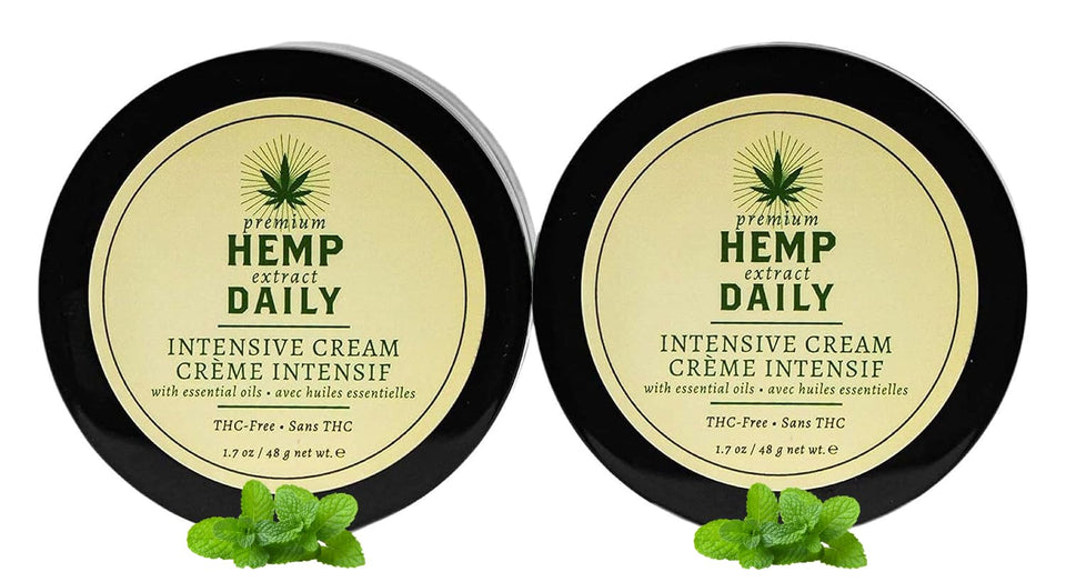 Premium Hemp Extract Daily Cream classic mint packaging for convenient daily use