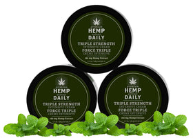 Premium Hemp Extract Daily triple moisturizing cream jar closeup for rich hydration