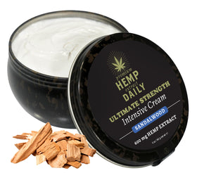Premium Hemp Extract Daily Ultimate Cream bottle with menthol for refreshing hydration
