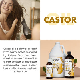 Premium Nature Castor Oil blended with essential oils as a carrier