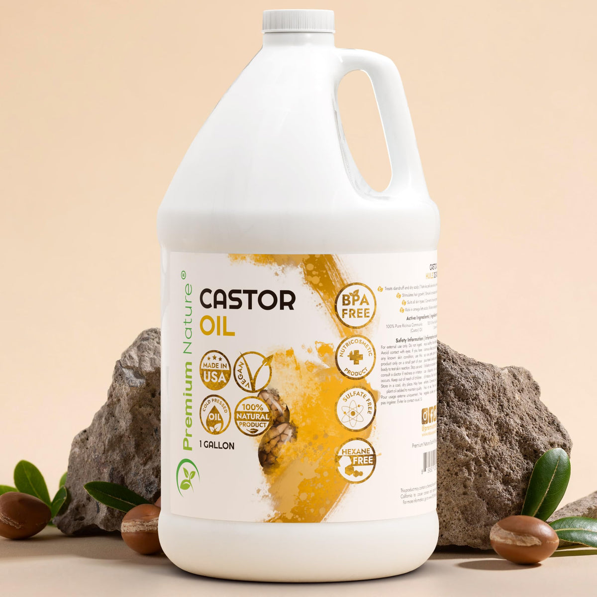 Premium Nature Castor Oil used on lashes and brows for fuller look