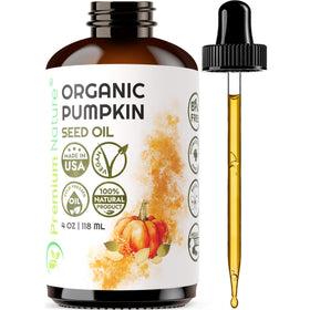 Premium Nature pumpkin seed oil bottle with a secure cap for easy daily use.