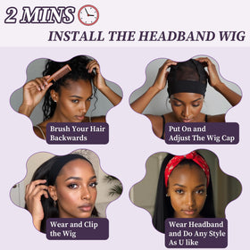 PREMPO wig styled into ponytail or bun for versatility