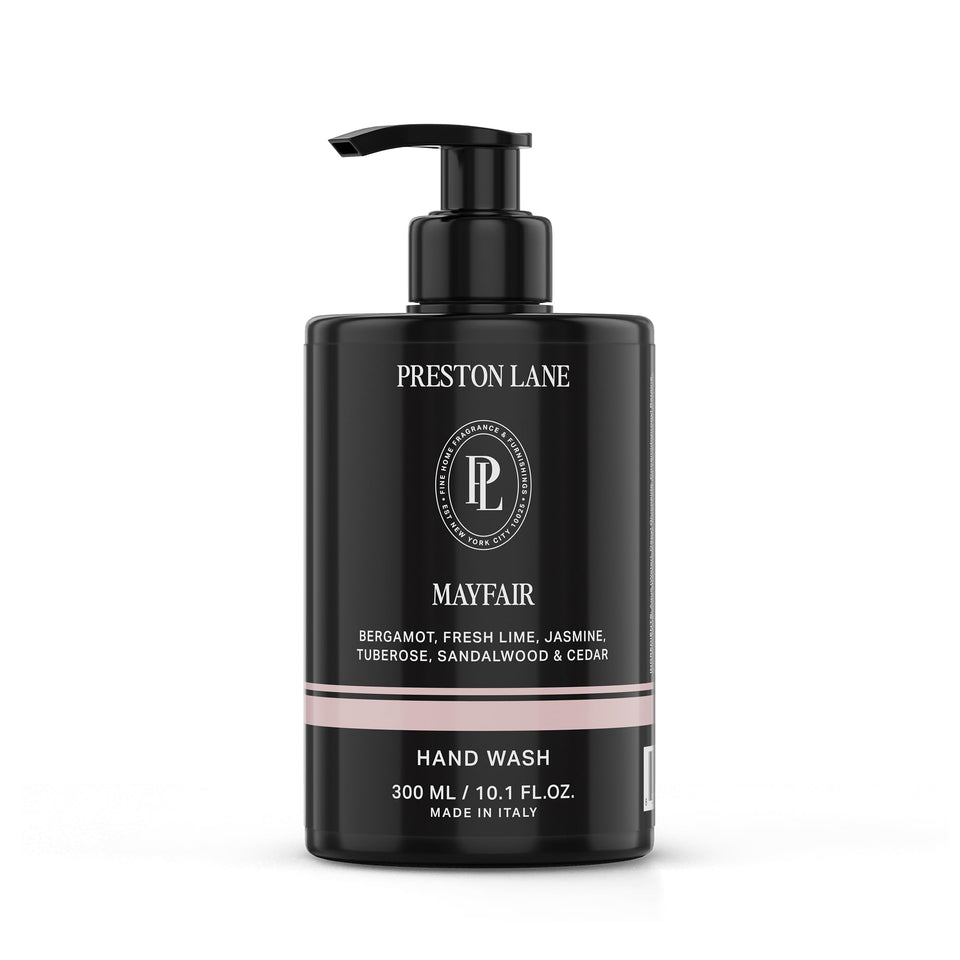 Preston Lane luxury hand wash Mayfair bottle showing elegant design for daily pampering