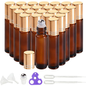 PrettyCare 10ml amber glass bottle with UV protection for essential oils.