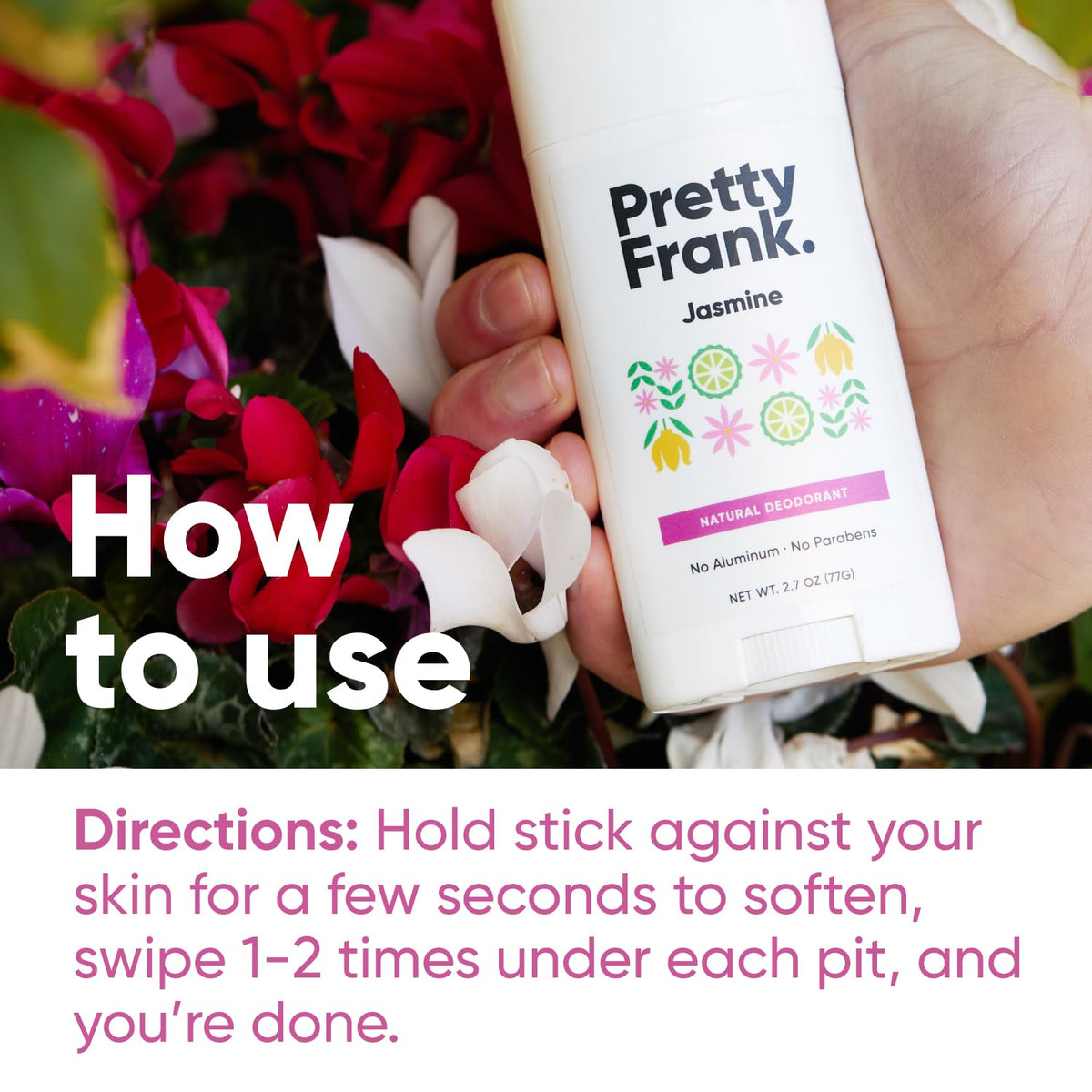 Pretty Frank all-day odor control in a convenient stick
