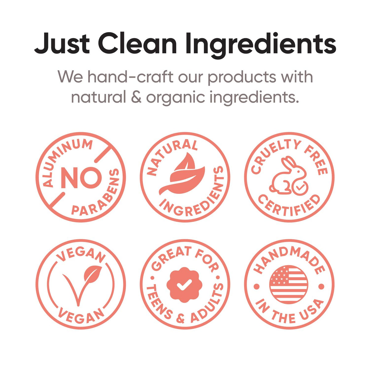 Pretty Frank Charcoal Seaside ingredients note organic coconut oil and shea butter.