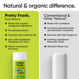 Pretty Frank deodorant application shows quick 1-2 swipes for freshness