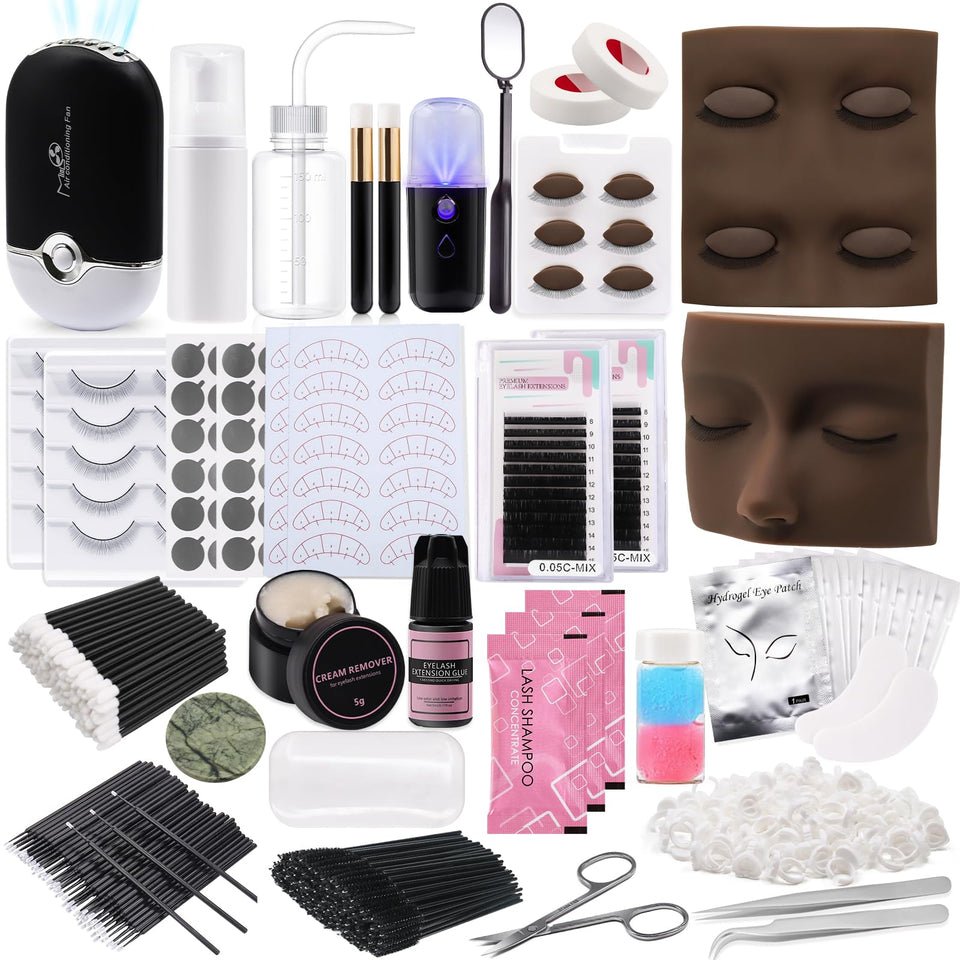 Pretty Memory eyelash extension kit packaging shown for home practice
