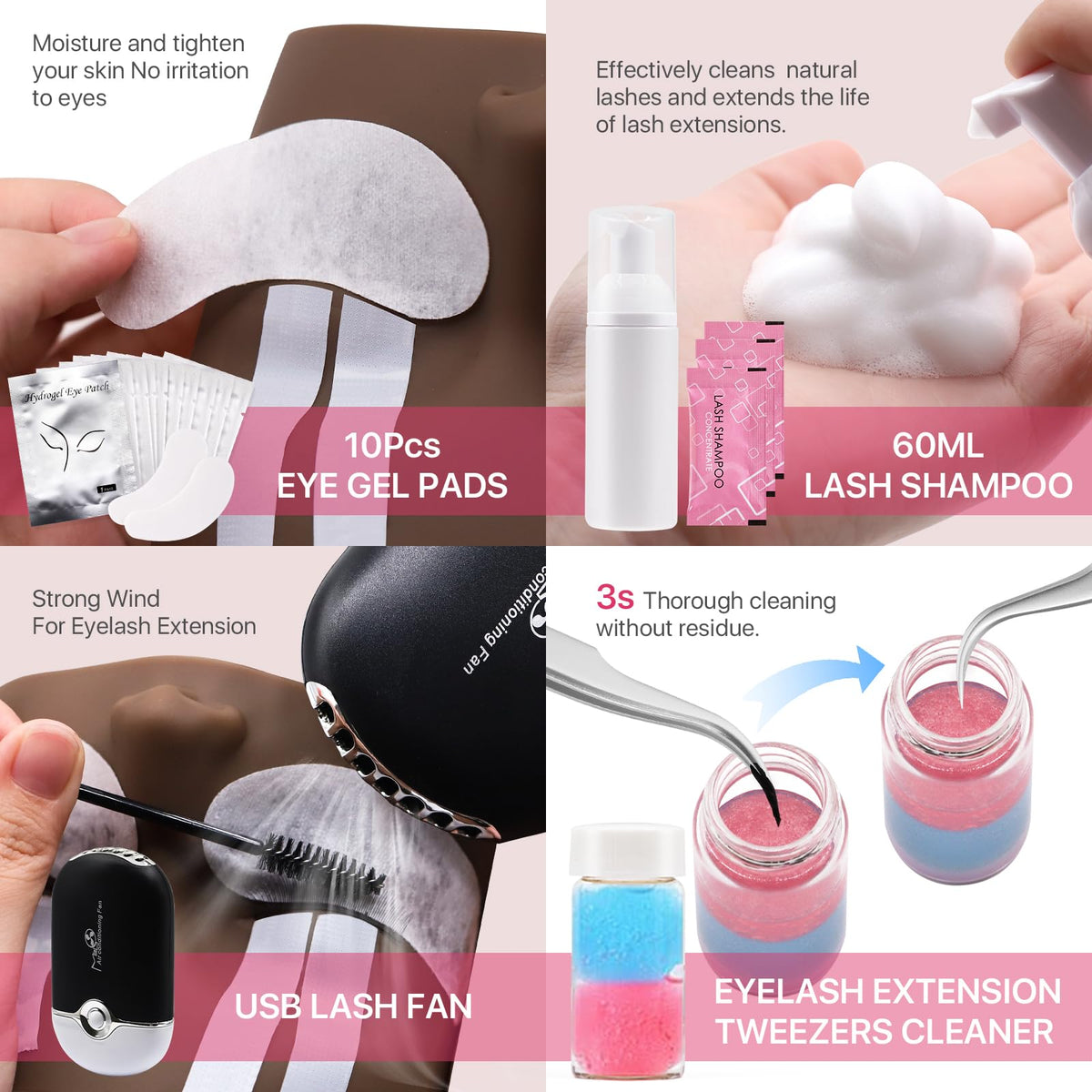 Pretty Memory lash tweezers offer precise grip for practice isolations
