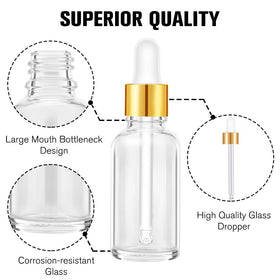 PrettyCare amber glass with UV protection preserves oils and fragrances.