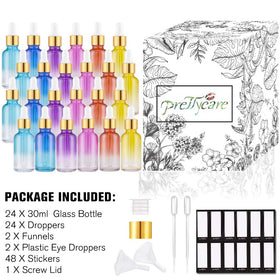 PrettyCare bottles with long droppers for easy dosing and storage