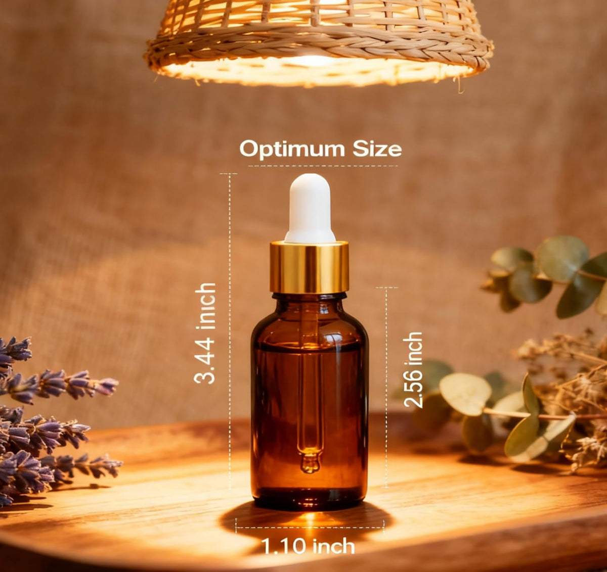 PrettyCare bottle with a golden cap showcasing leakproof design.