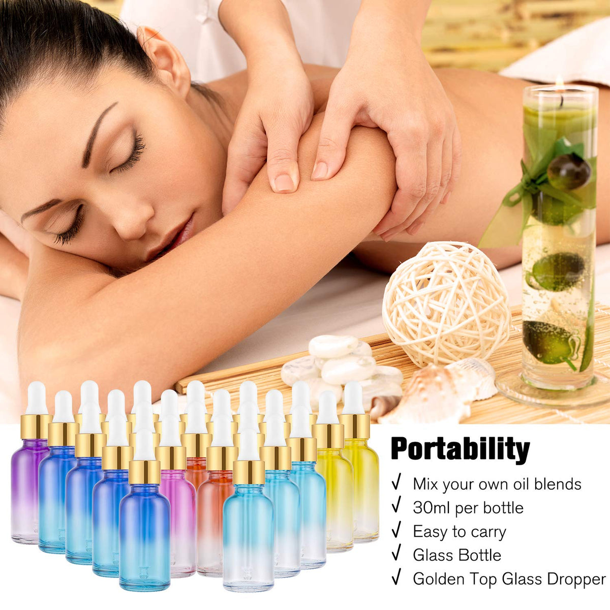 PrettyCare leakproof gold cap bottle closeup for secure travel
