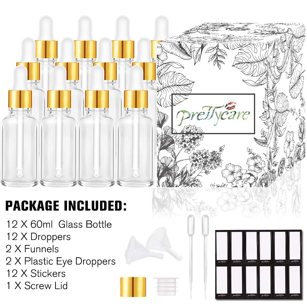 PrettyCare bottles suit travel, DIY serums, tinctures, and aromatherapy.