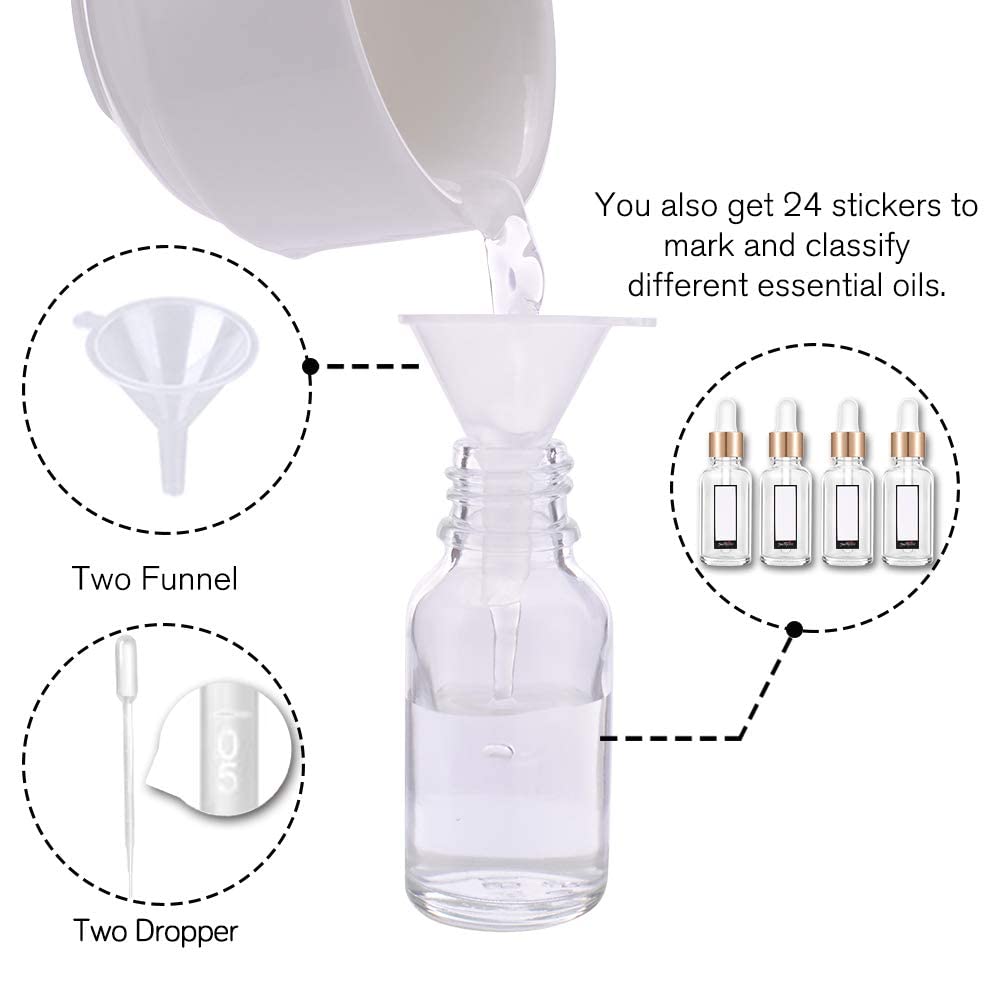 PrettyCare UV-resistant glass protects oils from light exposure and evaporation.