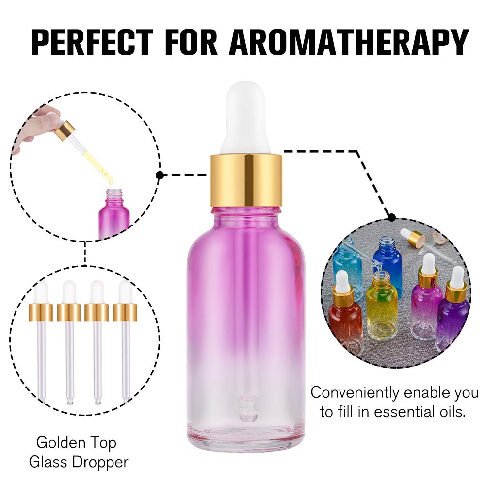 PrettyCare uv resistant rainbow glass protects oils from light