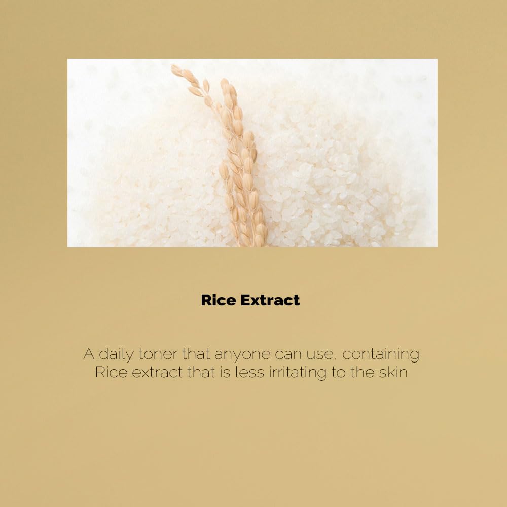 PRETTYSKIN Rice Extract Toner on skin close-up demonstrates balanced tone and refined texture.