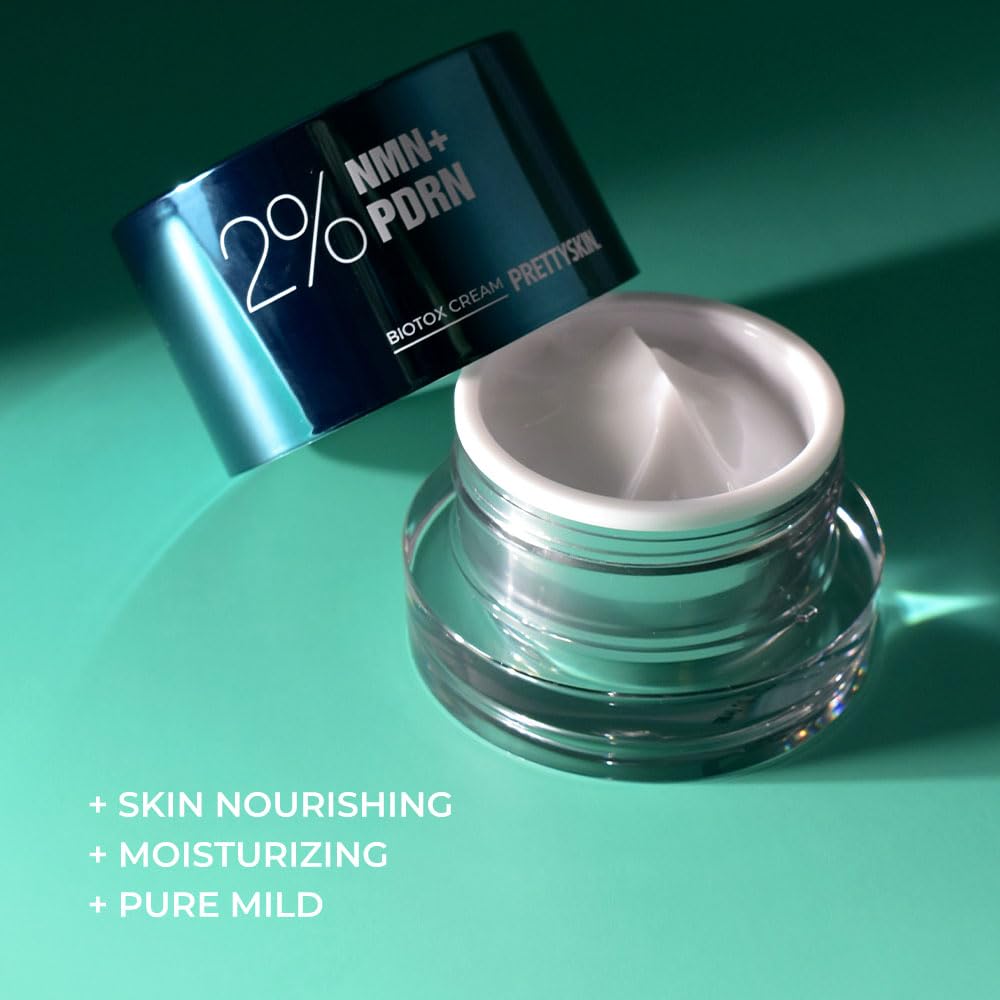 PRETTYSKIN cream texture swatch illustrating silky, non-sticky application.