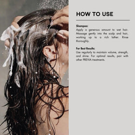 Packaging of PREVIA Purifying Shampoo emphasizes vegan and sulfate-free formula.