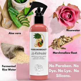 Pride and Beauty Aloe Vera Loc Soothe Spray calms irritated scalp.