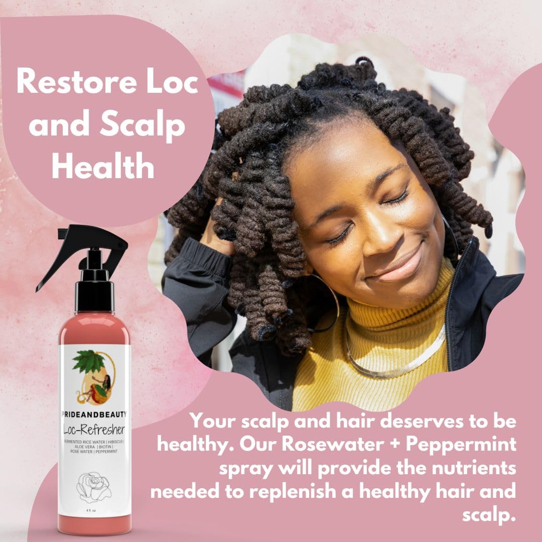 Pride and Beauty Rose Water for Dreadlocks daily refreshment on curls.