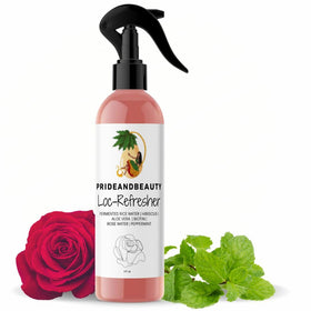 Pride and Beauty Rose Water for Locs spray bottle for daily hydration and scalp refreshment.
