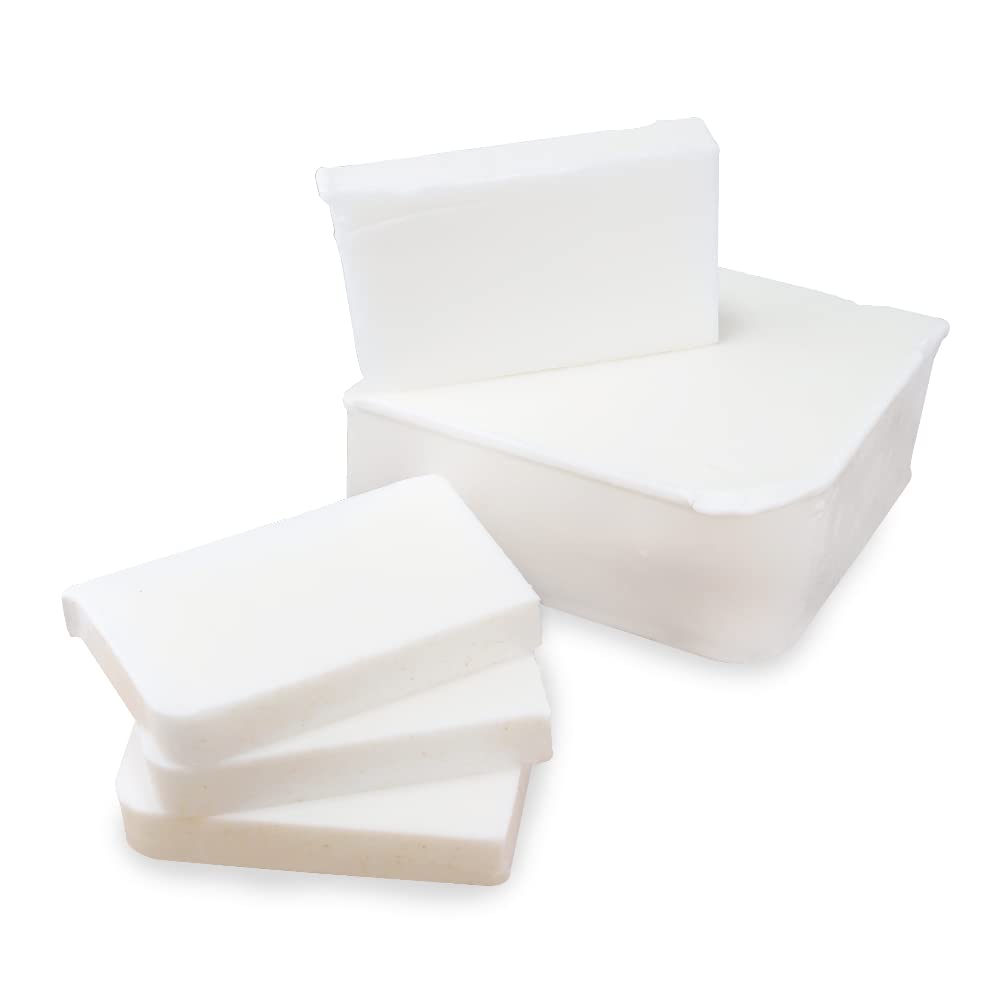 Primal Elements White Soap Base melts smoothly for custom melt and pour soaps.