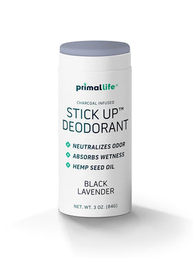 Primal Life Organics Stick Up deodorant 3oz tube for all-day freshness.
