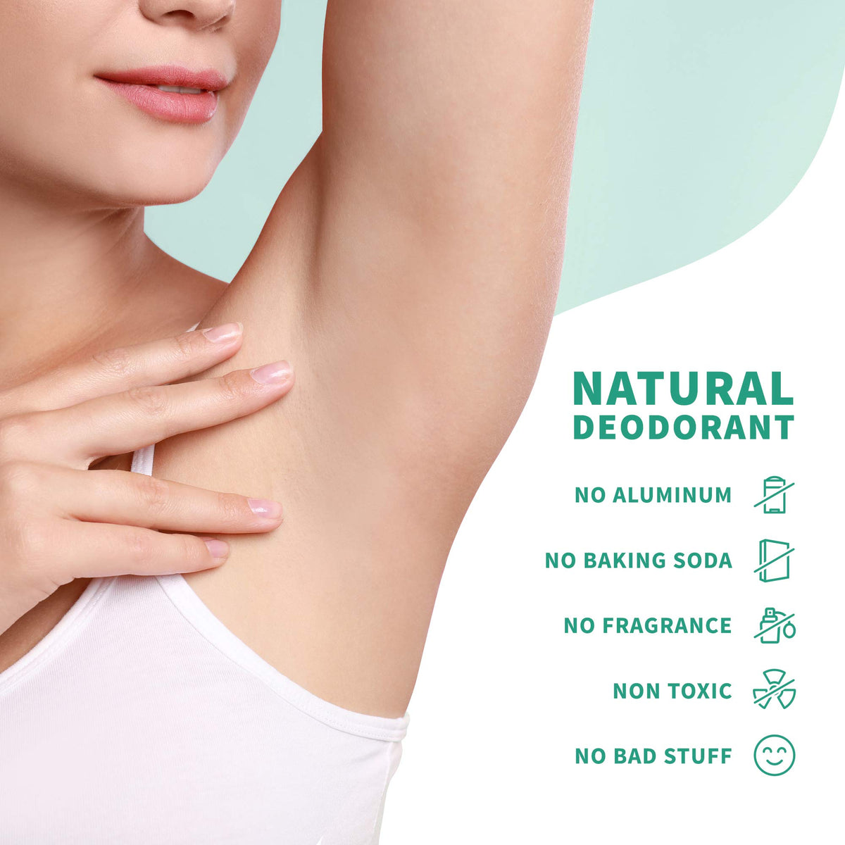 Underarm swipe demonstrating easy, quick Stick Up application.