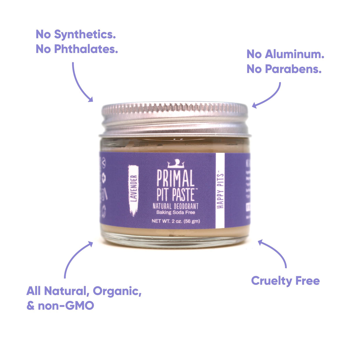 Primal Pit Paste Lavender applying a pea-sized dab for precise coverage.
