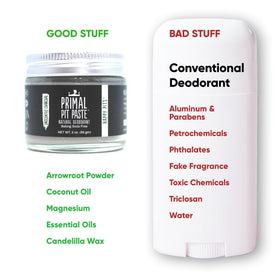Primal Pit Paste Lavender eco-friendly packaging ready for recycling.