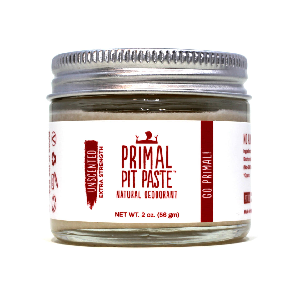 Primal Pit Paste unscented extra-strength jar for all-day odor protection
