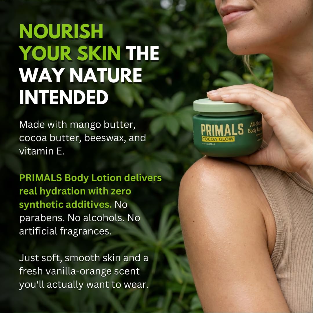 PRIMALS packaging front photo communicates product identity and clean ingredients