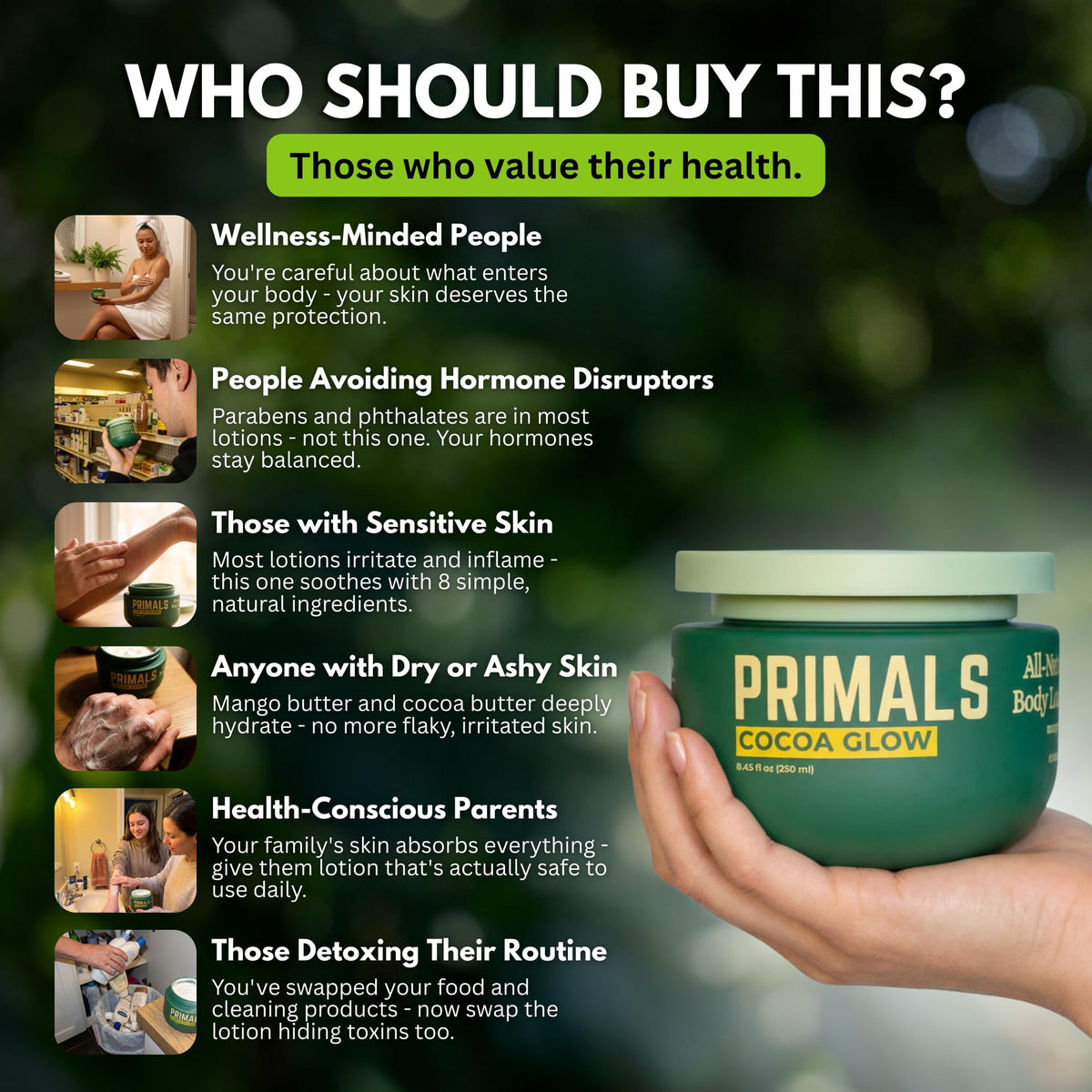 PRIMALS pump bottle highlights convenient dispensing and mess-free portion control