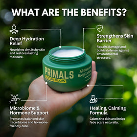 PRIMALS texture swirl shows smooth consistency ideal for even application