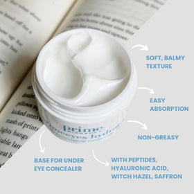 Prime Prometics PrimeEyes Hydrate tube ready for daily eye skincare routine.