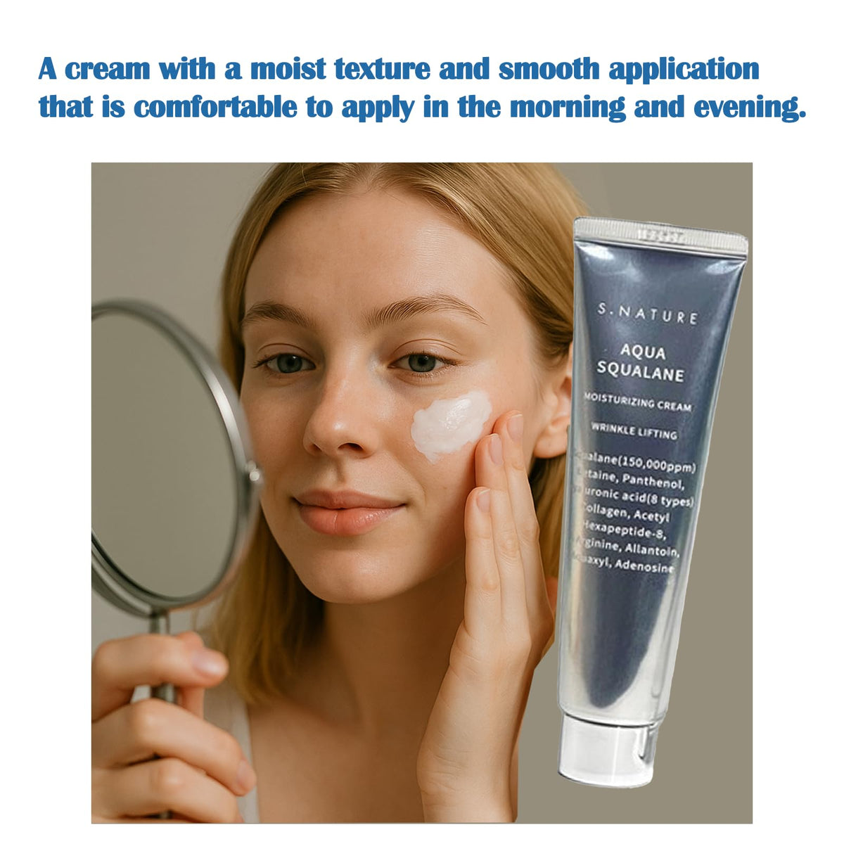 Priming Water Squalane illustration highlights plant-derived moisture for hydration.