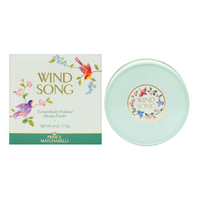 Prince Matchabelli Wind Song dusting powder bottle for daily fragrance.