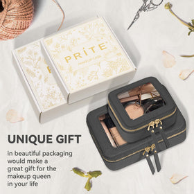 Prite holiday gift makeup case in box appeals to gift seekers.